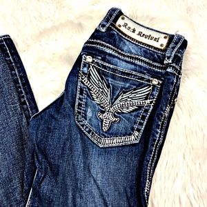 Sz28 Unique Rock Revivals with Rhinestone Wings